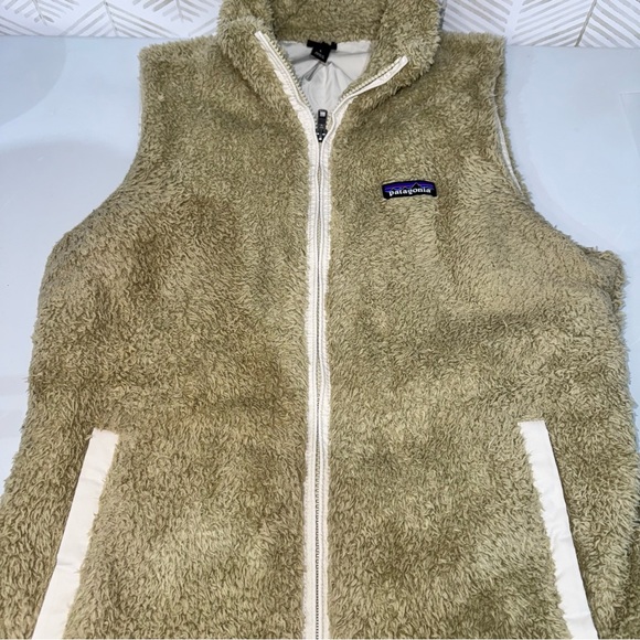 Patagonia Los Gatos Sherpa Fleece Vest Beige 25215 Outdoor Travel Women's L - Picture 3 of 8